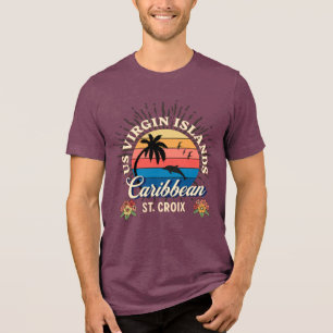 Amerikanska Jungfruöarna St. Croix USVI Tropical T Shirt