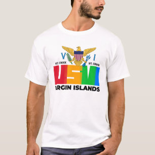 Amerikanska Jungfruöarna St. Croix USVI Tropical T Shirt