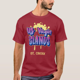 Amerikanska Jungfruöarna St. Croix USVI Tropical T Shirt