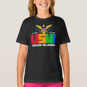 Amerikanska Jungfruöarna St. Croix USVI Tropical T Shirt
