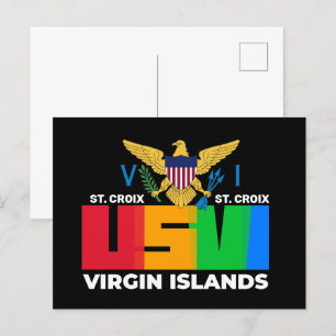Amerikanska Jungfruöarna St. Croix USVI Tropical Vykort