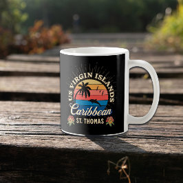 Amerikanska Jungfruöarna St. Thomas USVI Personali Kaffemugg