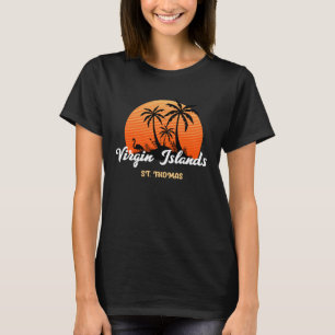 Amerikanska Jungfruöarna St. Thomas USVI Sunset H T Shirt
