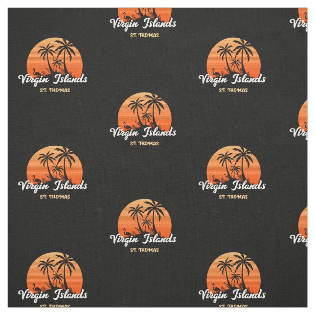 Amerikanska Jungfruöarna St. Thomas USVI Sunset Ha Tyg (Provkarta)