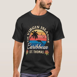 Amerikanska Jungfruöarna St. Thomas USVI Tropical T Shirt
