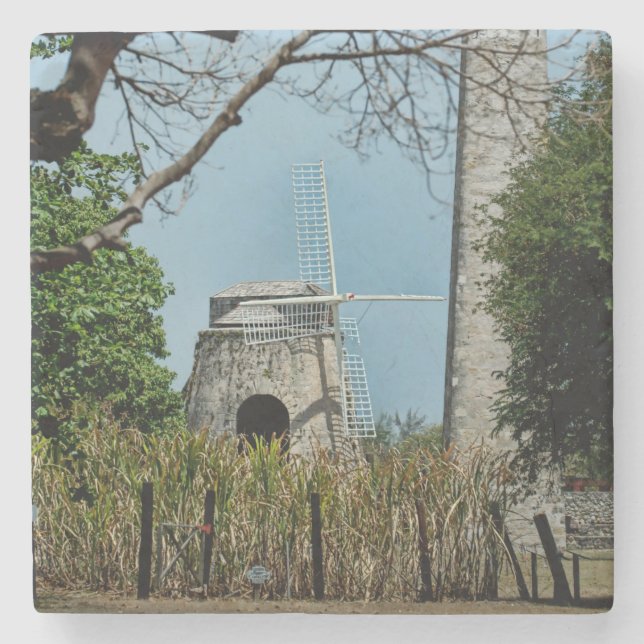 Amerikanska Jungfruöarna Sugar Mill St. Croix USVI Stenunderlägg (Framsidan)