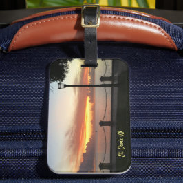 Amerikanska Jungfruöarna Sunset Tropical Caribbean Bagagebricka