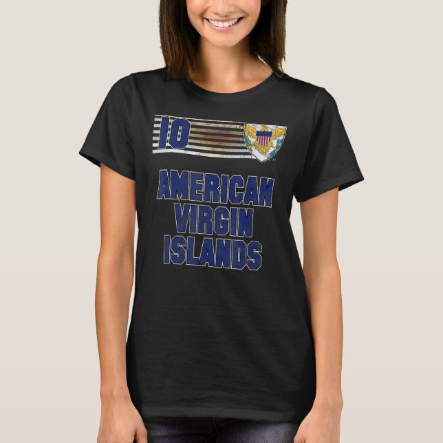 Amerikanska Jungfruöarna T Shirt (Framsida)