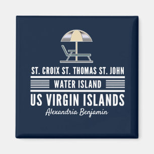 Amerikanska Jungfruöarna USVI Caribbean Personali Magnet