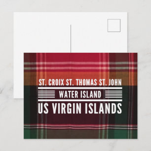 Amerikanska Jungfruöarna USVI Madras Karibiska Vykort