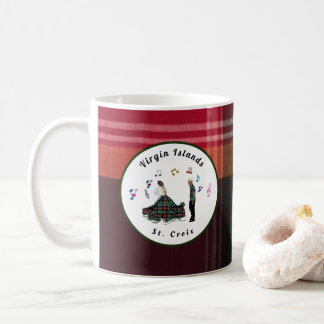 Amerikanska Jungfruöarna USVI Madras-rutig St. Cro Kaffemugg