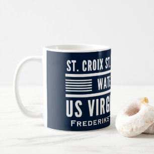 Amerikanska Jungfruöarna USVI Tropical Personalize Kaffemugg