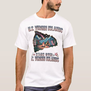 Amerikanska Jungfruöarna Vintage Tropisk Äventyrs  T Shirt