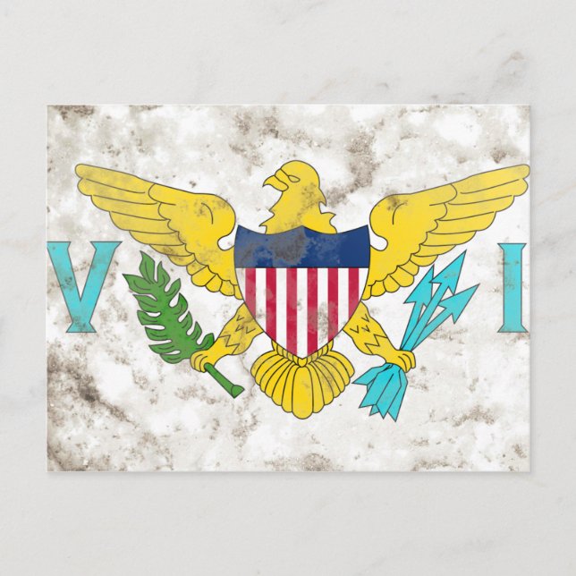 Amerikanska Jungfruöarna Vykort (Framsida)