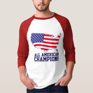 Amerikanska karta flagga Alla amerikanska Champion Tröja