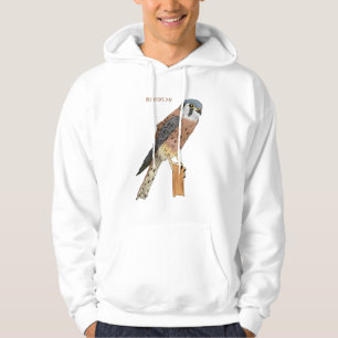 Amerikanska Kestrelfågelillustration Hoodie