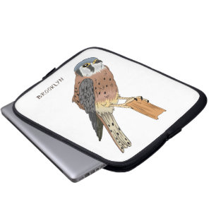 Amerikanska Kestrelfågelillustration Laptop Fodral