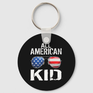 Amerikanska Kid 4:e juli Boys Patriotic Tonåringar Nyckelring