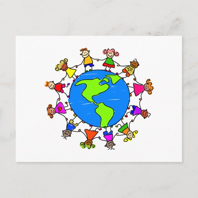 Amerikanska Kids Vykort (Framsida)