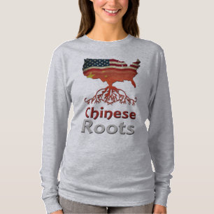 Amerikanska kinesiska rötter t shirt