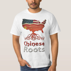 Amerikanska kinesiska rötter t shirt