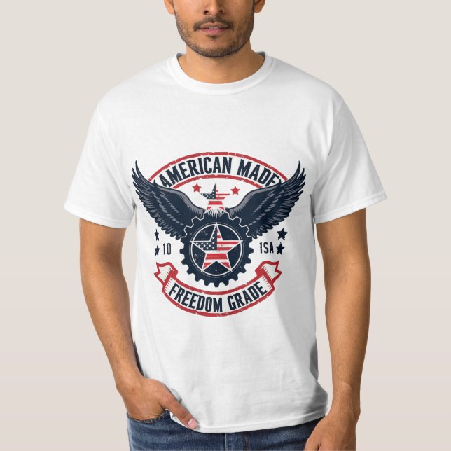 Amerikanska konstverket Freedom Klass Eagle T Shirt (Framsida)