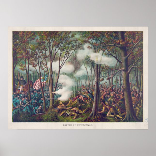 Amerikanska Krig av 1812 slaget vid Tippecanoe Poster (Framsidan)