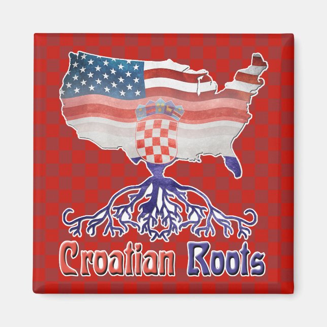 Amerikanska kroatiska rötter Magnet (Framsidan)