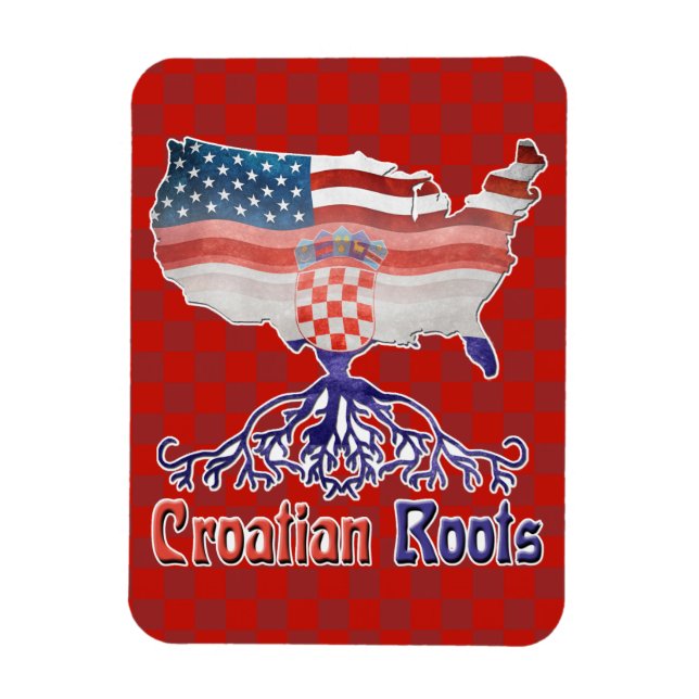 Amerikanska kroatiska rötter Photo Magnet (Vertikal)