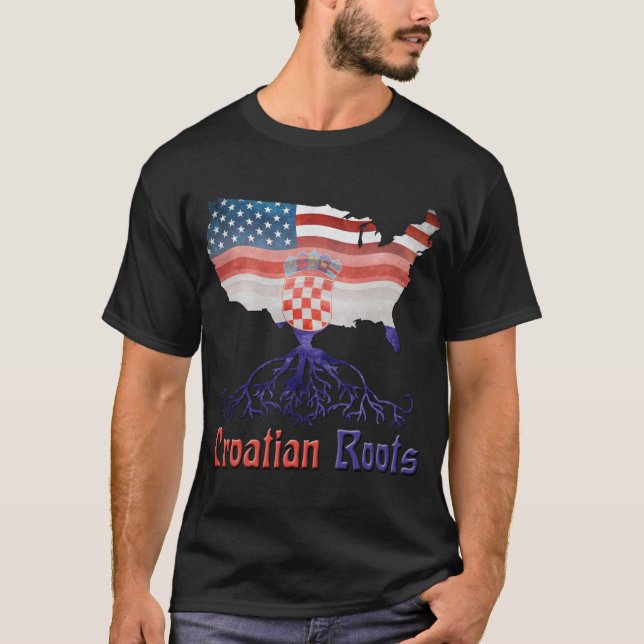 Amerikanska kroatiska rötter Tee (Framsida)
