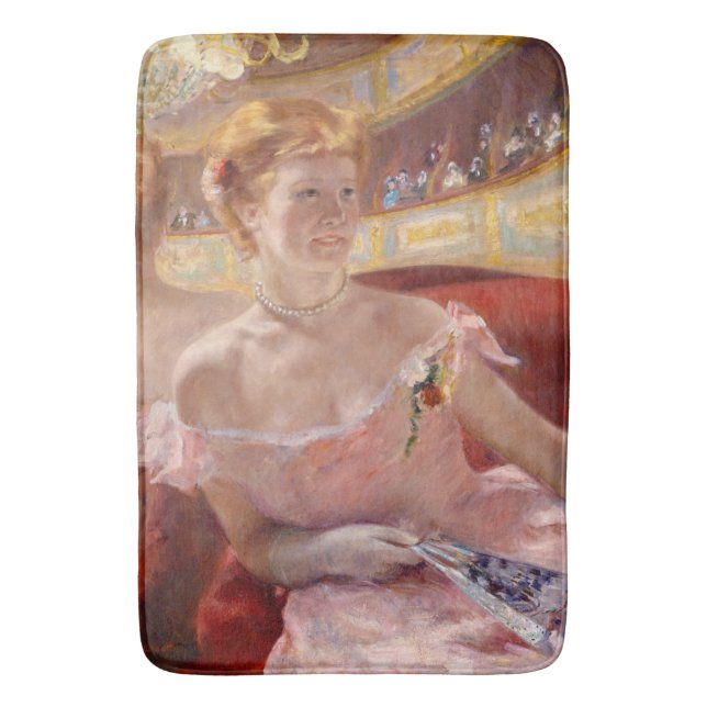 Amerikanska kvinnor med Pearl Necklace & Rosa Dres Badrumsmatta (Framsidan (Vertikal))