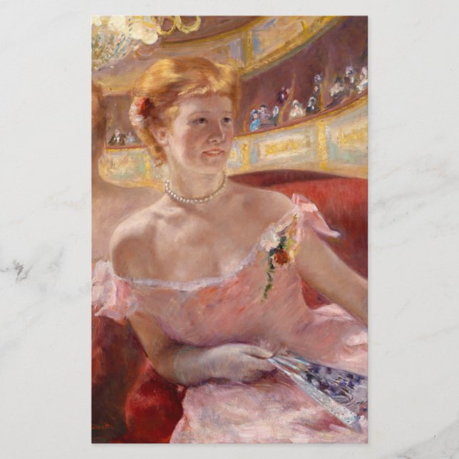 Amerikanska kvinnor med Pearl Necklace & Rosa Dres Brevpapper (Framsida)