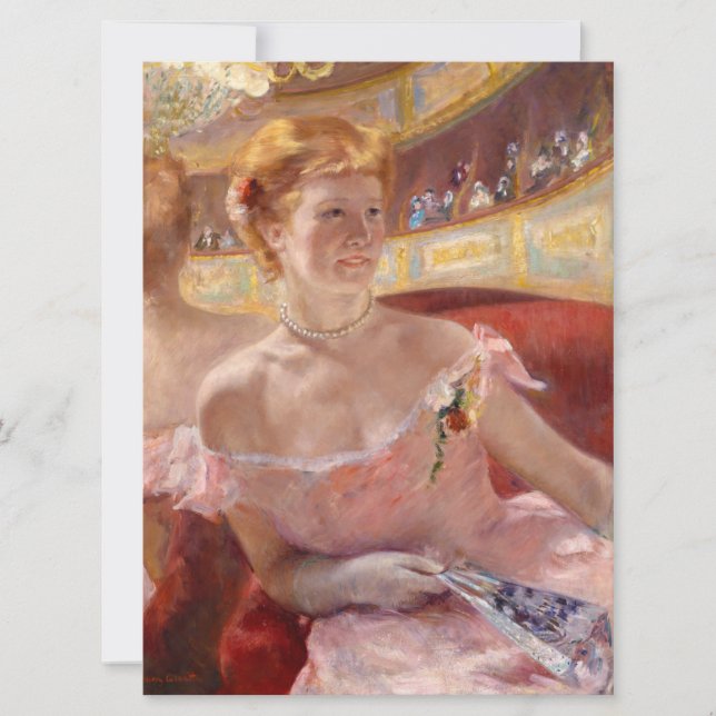 Amerikanska kvinnor med Pearl Necklace & Rosa Dres Kort (Framsida)