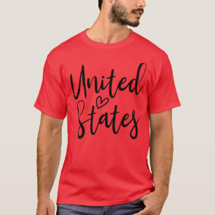 Amerikanska Kvinnors Kärlek USA T Shirt