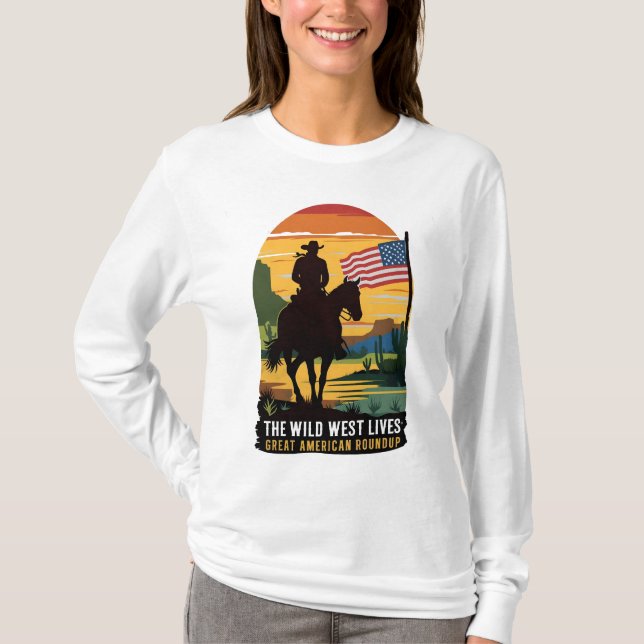 Amerikanska kvinnoskjortor, amerikansk kvinnskjort t shirt (Framsida)