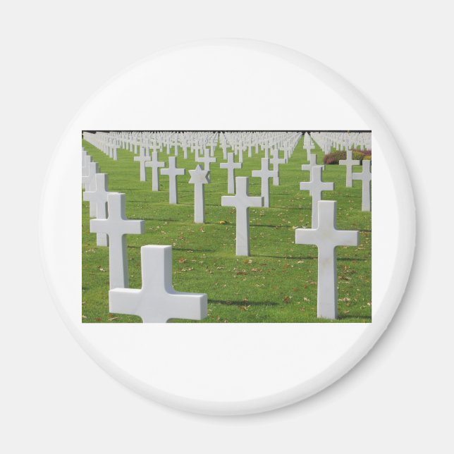 Amerikanska kyrkogården i Normandie Magnet (Framsidan)