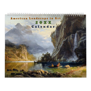 Amerikanska landskapet i Vintage Art Kalender