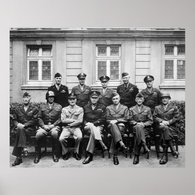 Amerikanska ledande militära Officieller i Världsk Poster (Framsidan)