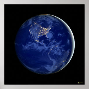 Amerikanska Ljus Poster Satellite