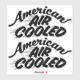 Amerikanska Luft-kylda korvair Lettering Clear Vin Klistermärken
