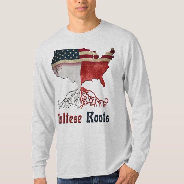 Amerikanska maltesiska rötter t shirt (Framsida)