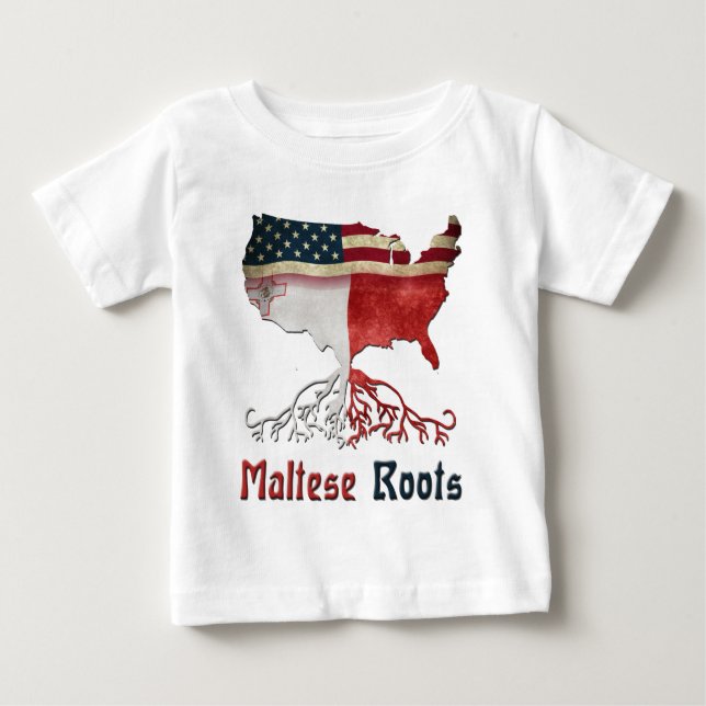 Amerikanska maltesiska rötter t-shirt (Framsida)