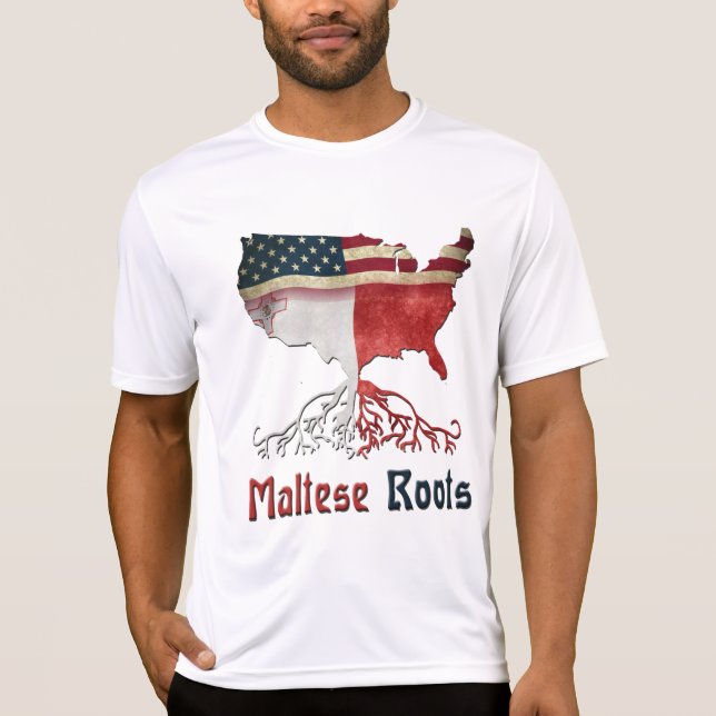 Amerikanska maltesiska rötter tee shirt (Framsida)