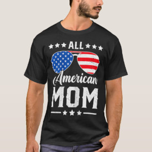 Amerikanska Mamma 4:e juli: Lilla Patriotic USA Ma T Shirt