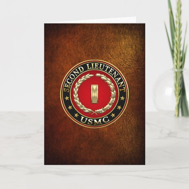 Amerikanska mariner: Andra löjtnanten (USMC 2ndLt) Kort (Framsida)
