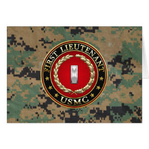 Amerikanska mariner: Första löjtnant (USMC 1stLt Hälsningskort