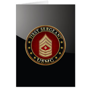 Amerikanska mariner: Första sergeant (USMC 1stSgt Hälsningskort