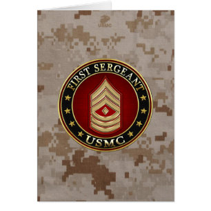 Amerikanska mariner: Första sergeant (USMC 1stSgt Hälsningskort