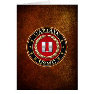 Amerikanska mariner: Kapten (USMC Capt) [3D] Hälsningskort