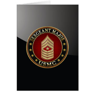 Amerikanska mariner: Sergeant Major (USMC SgtMaj) Hälsningskort